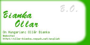 bianka ollar business card